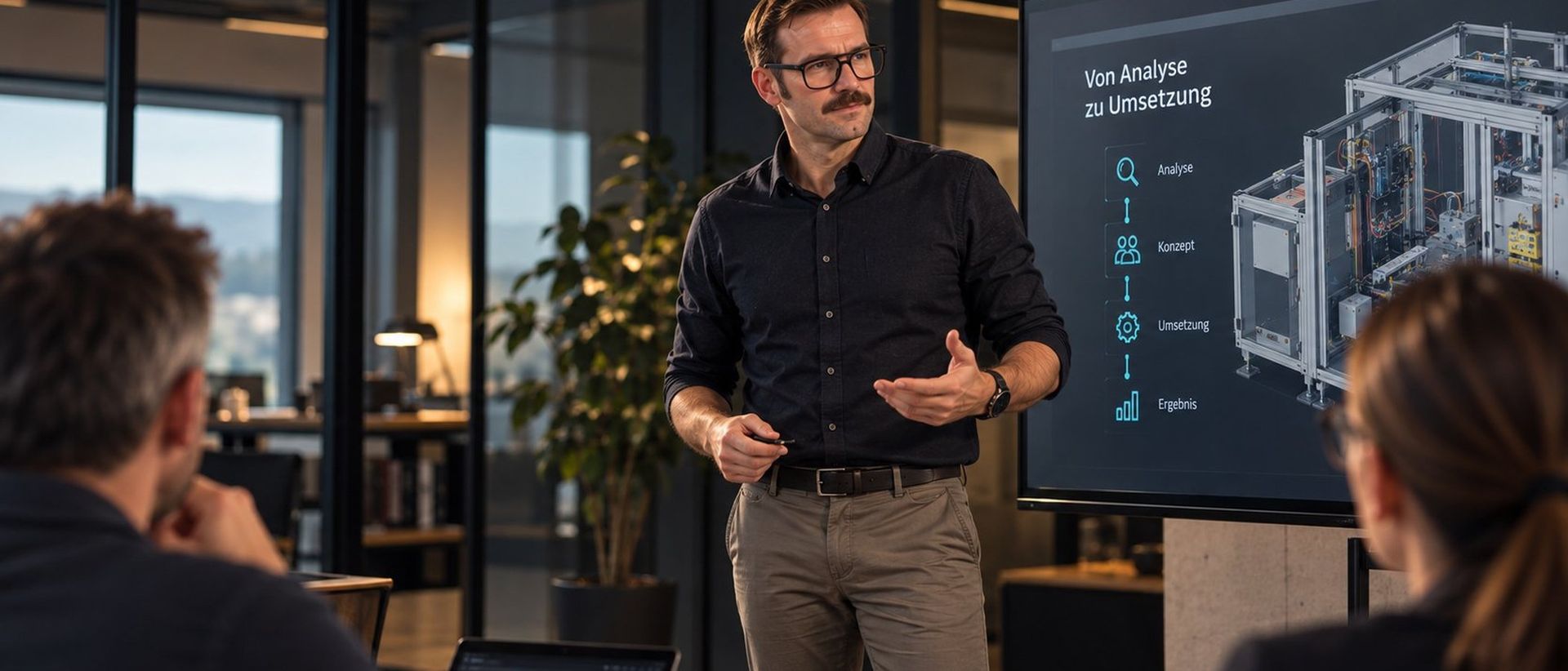 Mario Obi präsentiert den Weg von der Analyse zur Umsetzung