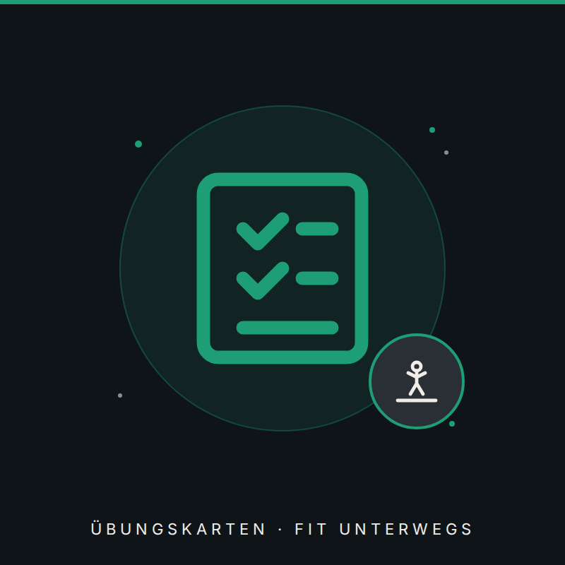 [MC-TRN-013] Übungskarten «Fit unterwegs» – 12 Karten A6, laminiert