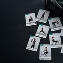 Exercise cards “Fit on the road” – 12 cards A6, laminated
