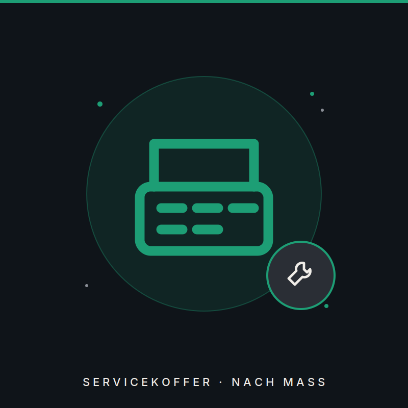 Servicekoffer nach Mass – Analyse, Ausrüstung & Inlay für Servicetechniker